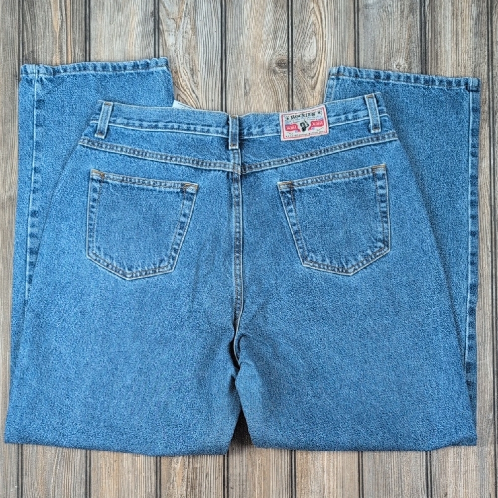 Vintage Rockies High Waisted Western Straight Leg Jeans - Size 19R​ - Picture 2 of 11